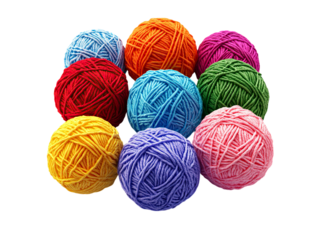 colorful yarn balls