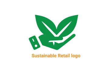 sustainable retail logo, grocery logo, eco friendly logo, sustainability business logo