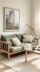 Peaceful Forest Scene in a Modern Living Room
