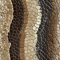 Seamless brown snake skin pattern background