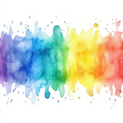 Fototapeta premium Vibrant Rainbow Watercolor Gradient Design Element for Branding and Marketing