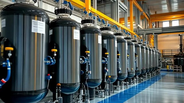 Industrial facility showcases advanced manufacturing process with multiple processing units