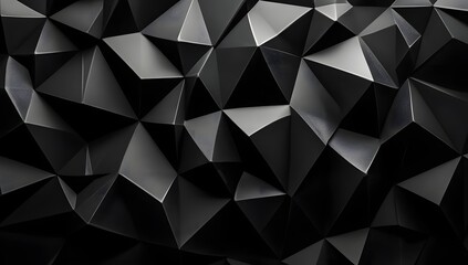 Abstract Dark Geometric Polygonal Background