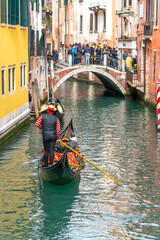 Gondola in Venice. Famous travel destination in Europe 
