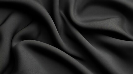 Fototapeta premium Close-up view of dark black fabric texture