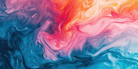 Vibrant abstract swirl in blue, pink, and orange hues Fashion Revolution Day