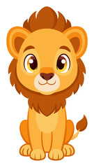 lion vector illustration cout baby