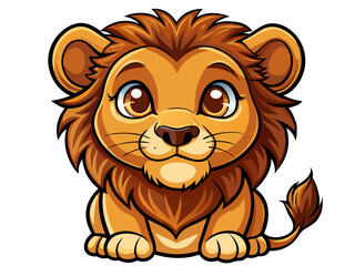 lion cartoon isolated on white