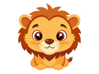 lion vector illustration cout baby