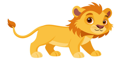 lion cartoon isolated on white