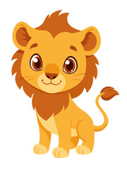 Fototapeta premium lion vector illustration cout baby
