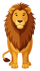 lion cartoon isolated on white
