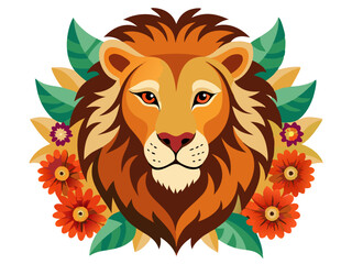 lion head vector