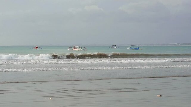 kite surfing in the sea