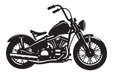 Chopper motorcycle silhouette vector design for apparel and print © Creative Image  