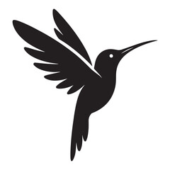 Hummingbird Silhouette Illustration A Delicate Symbol Of Nature's Beauty