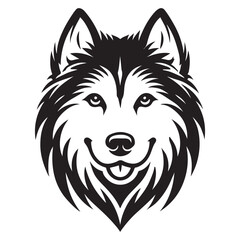 Stunning Husky Dog Vector Illustration Art Design For Pet Lovers