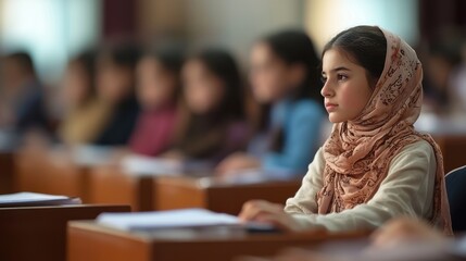 Girlsâ€™ education rights lawyers advocating for increased schooling access, Kabul, Afghanistan.