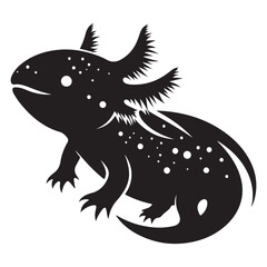 Adorable Axolotl Silhouette Vector Illustration for Pet Lovers Design Projects