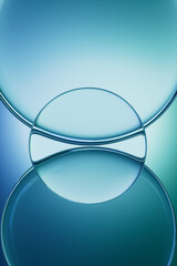 3d rendering glass background in blue color
