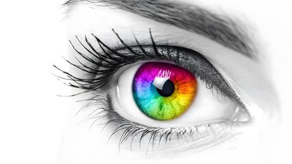 close up of a female eye