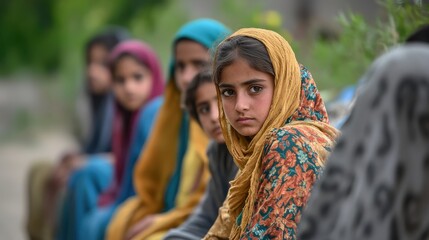 Fototapeta premium Legal protections against child marriage in developing nations, Afghanistan.