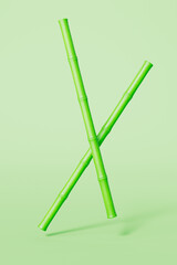 3d rendering green bamboo plant