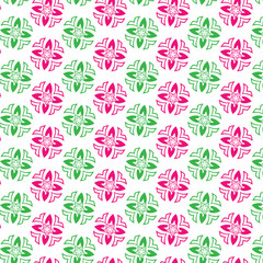 vector seamless pattern with flowers