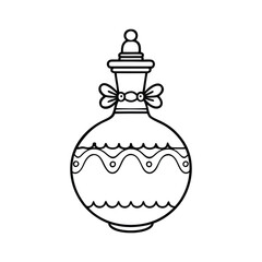 vector illustration of a bottle coloring book