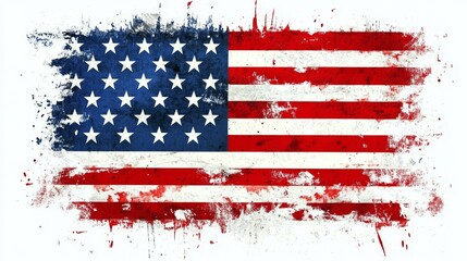 Distressed American Flag Illustration