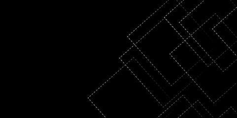 Abstract gray Futuristic architectural concept design. Isometric squares & Geometric lines. Modern minimal and clean gray, black background with realistic line wave geometric circle shape,