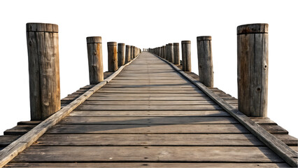 Obraz premium wooden pier on the beach cutout