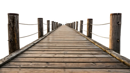 Fototapeta premium wooden pier on the beach cutout