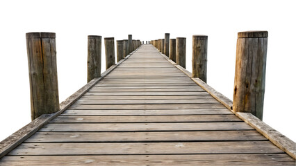 Obraz premium wooden pier on the beach cutout