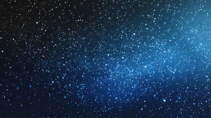Fototapeta premium Vast blue starry night sky filled with distant sparkling stars
