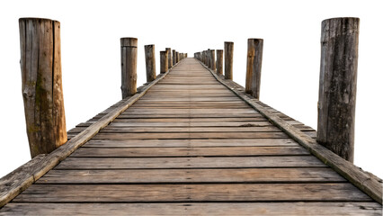 Fototapeta premium wooden pier on the beach cutout