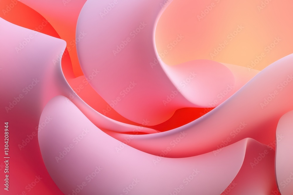 Poster swirling hues of soft pinks and peach create a mesmerizing abstract composition in a gentle interpla