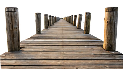 Obraz premium wooden pier on the beach cutout