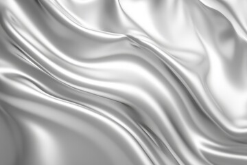 Elegant silver fabric flowing gracefully under soft light, creating a mesmerizing texture that evokes luxury and sophistication. Generative AI