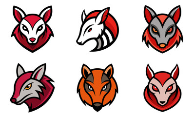 Armadillo head mascot logo design vector