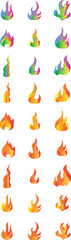colored fire icon