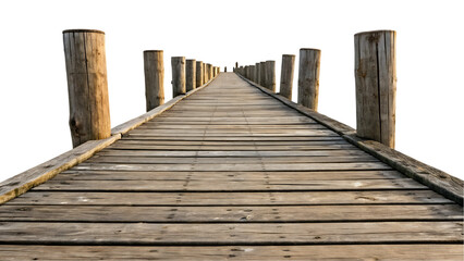 Fototapeta premium wooden pier on the beach cutout