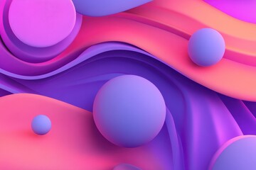 Vibrant waves of color dance across a textured surface in soft shades of pink and purple, creating an artistic exploration of form. Generative AI