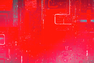 Abstract futuristic background in red