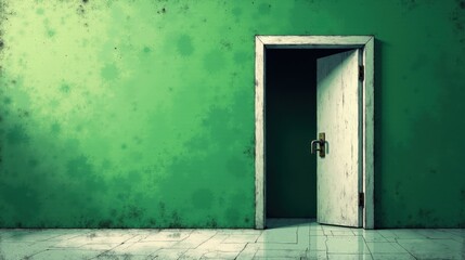 A stock illustration that represents the concept of Political debate in Green and silver colors