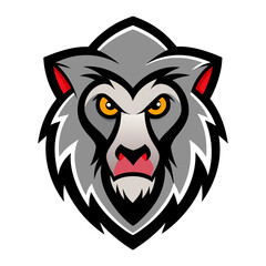 Fototapeta premium Baboon head mascot logo design vector