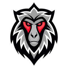 Obraz premium Baboon head mascot logo design vector