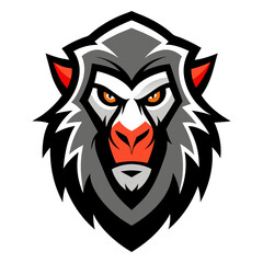Fototapeta premium Baboon head mascot logo design vector