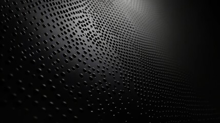 Abstract macro close-up of black textured surface with patterns and shadows