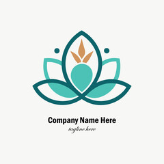 Fototapeta premium Lotus Yoga Meditation Logo